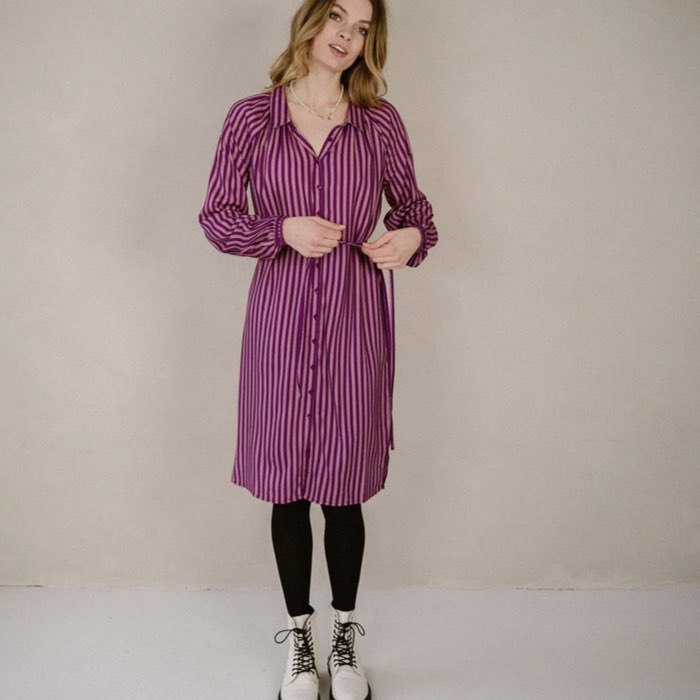 Midi Jurk Surabhi | JLabel | Paars