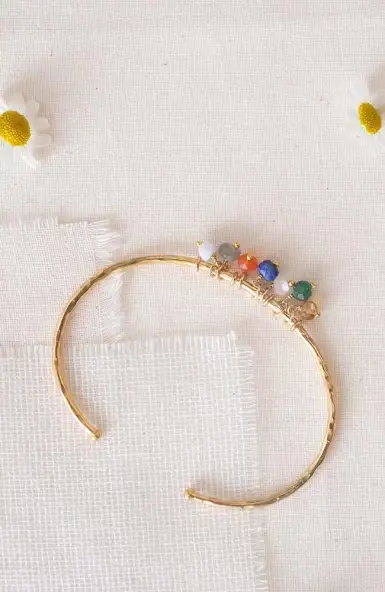 A Beautiful Story  Armband Posy Edelsteen Mix Goud