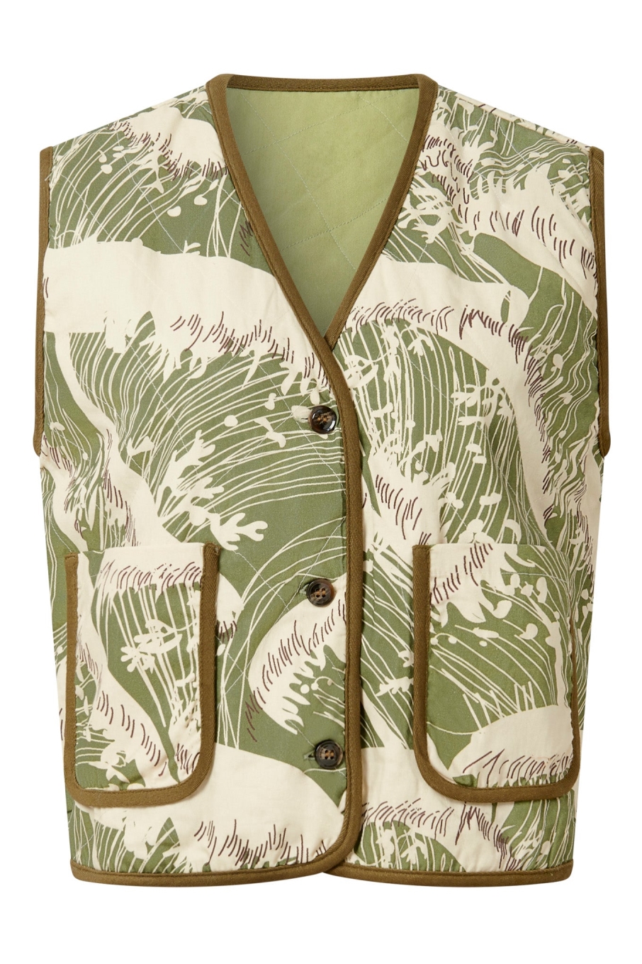KOMODO  Gilet Reversible Wave Saliegroen