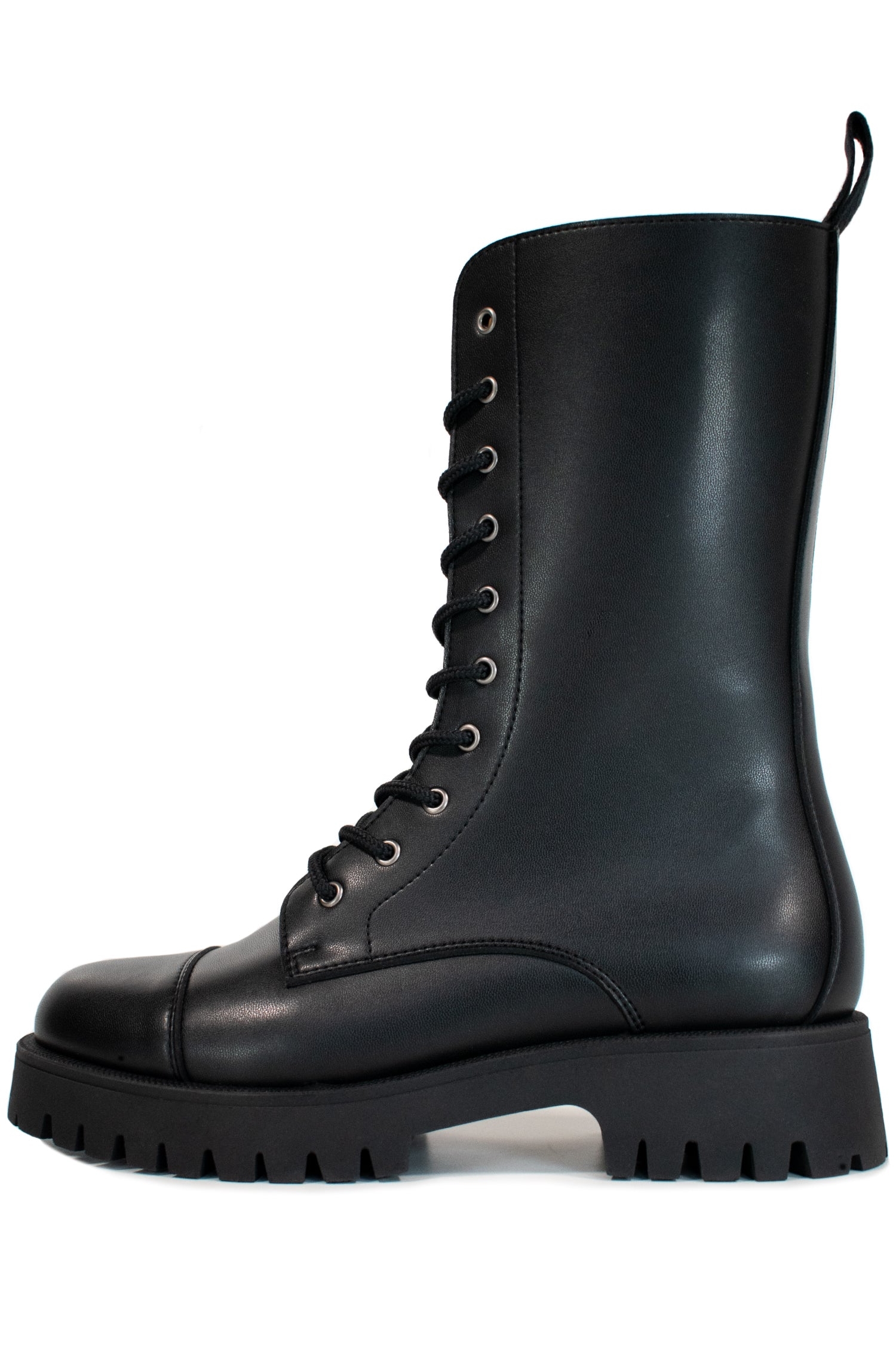 Will's Vegan Store  Track Sole 10 Eye Boots Zwart