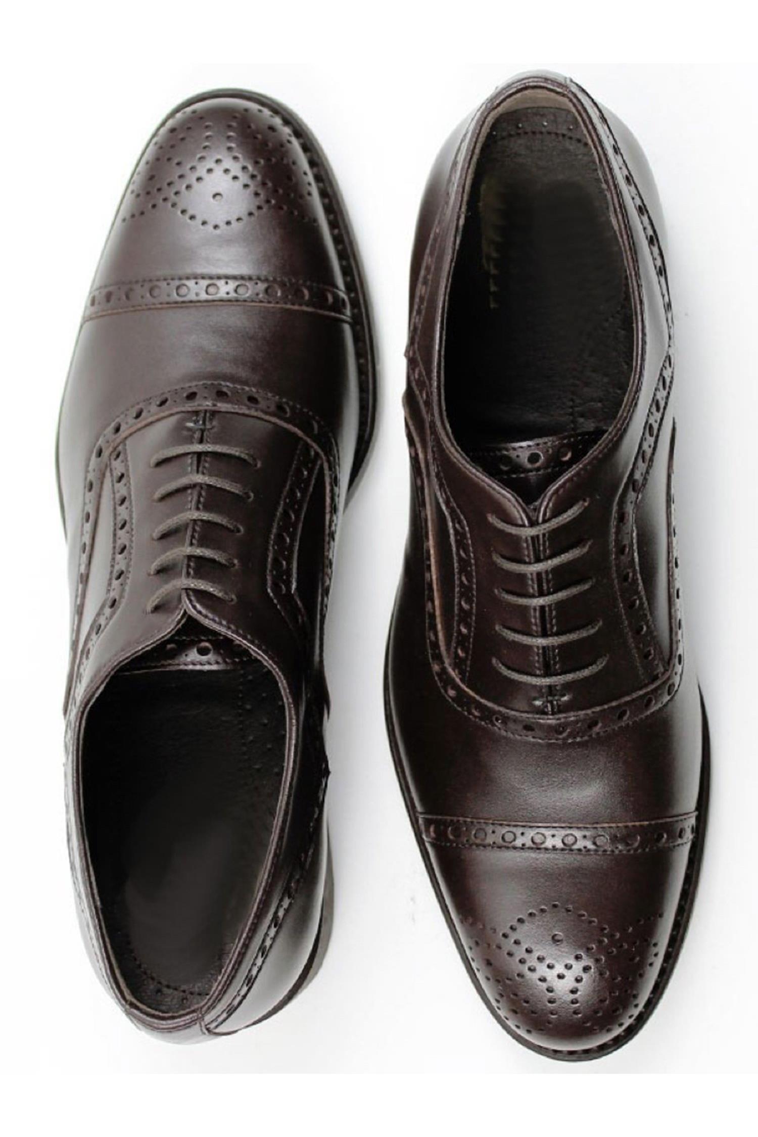 Will's Vegan Store mannen vegan Brogues Goodyear Welt Donkerbruin