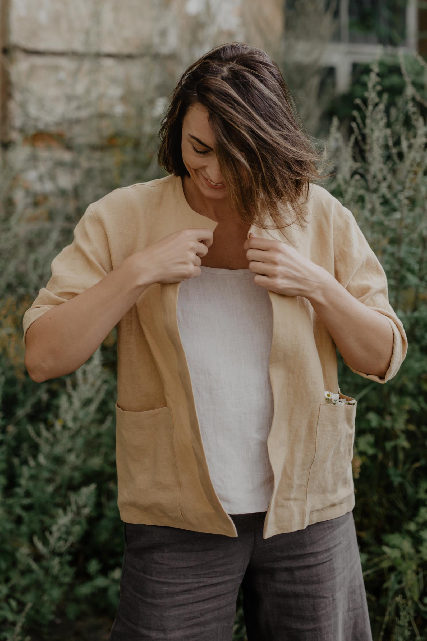 AmourLinen  Jack Oversized Kyiv Mosterdgeel