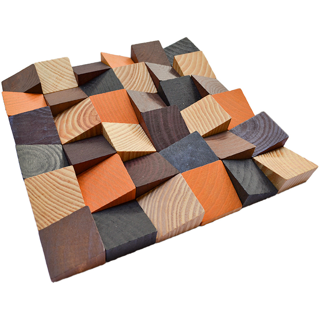 3D Houten Wandpaneel | Bold Pine | 30×30 cm | Wanddecoratie