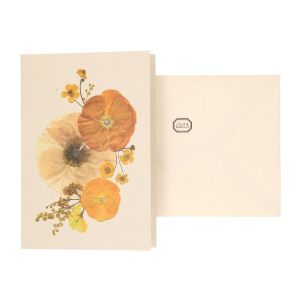 Kaart met envelop, ranonkel