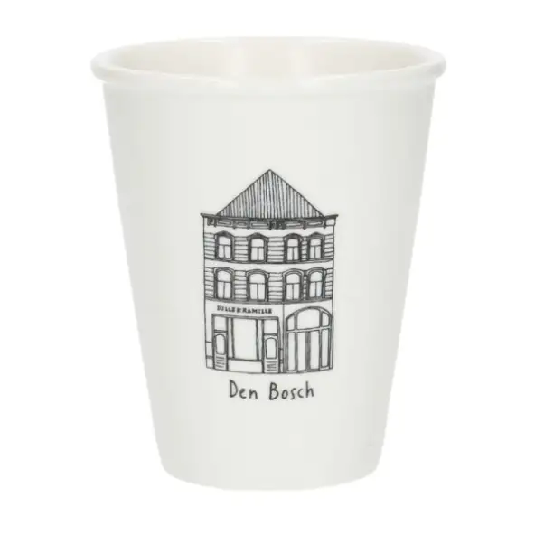 Gevel mok, Den Bosch, porselein, 200 ml