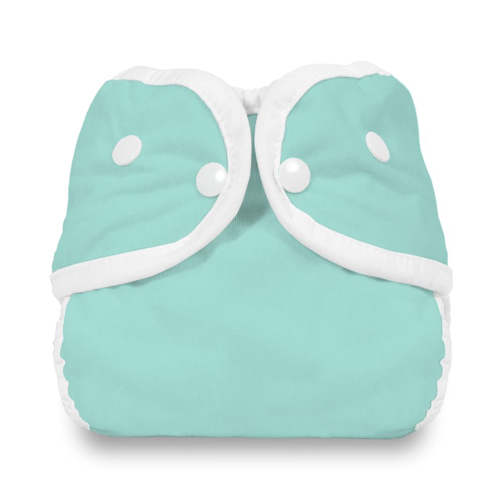 Thirsties Diaper Cover Snap - Aqua blauw - XS (3-5.5 kilo) - Drukknoopjes