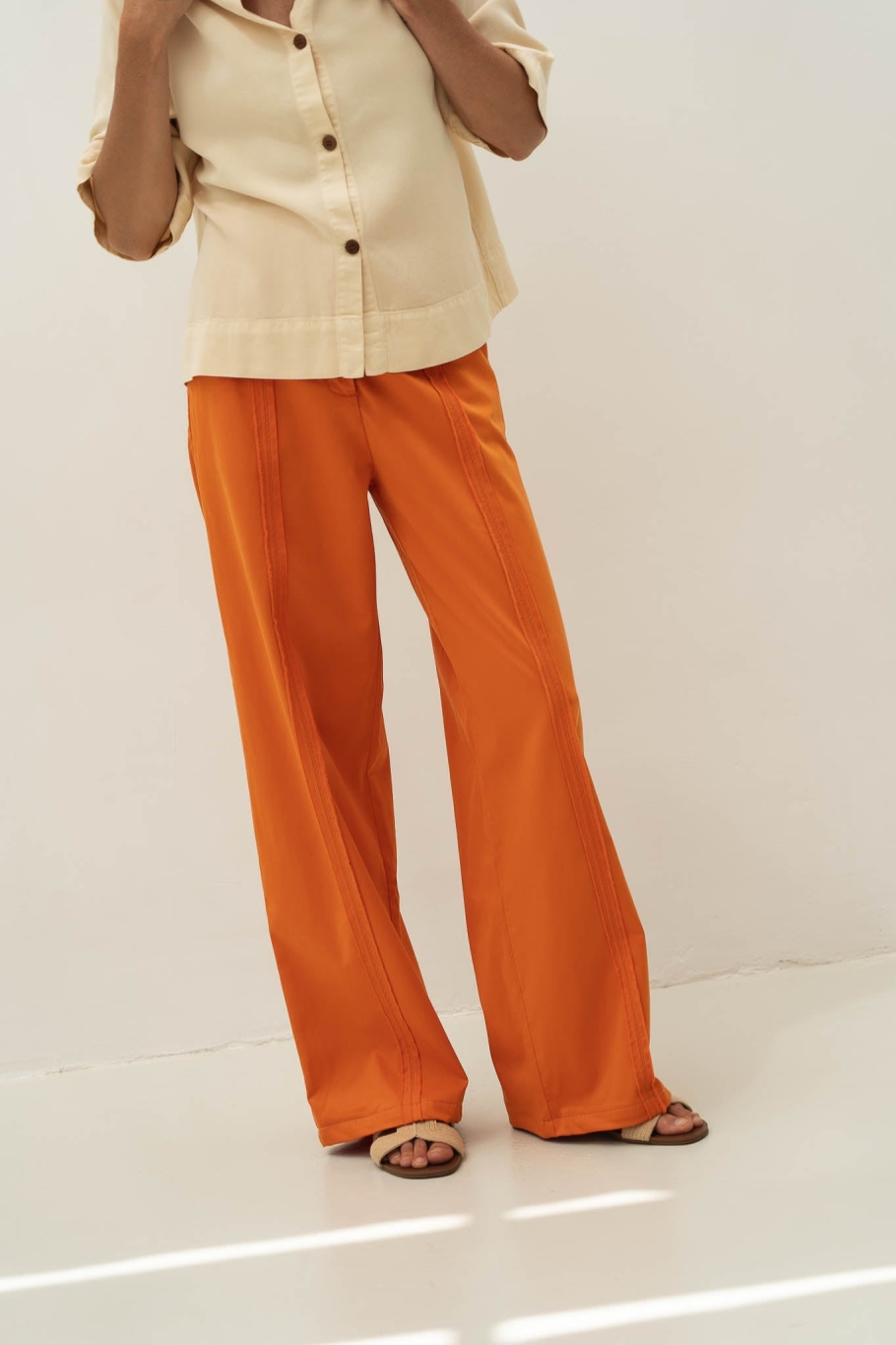 NÃ¤z  Broek Mara Met Ruches, Oranje