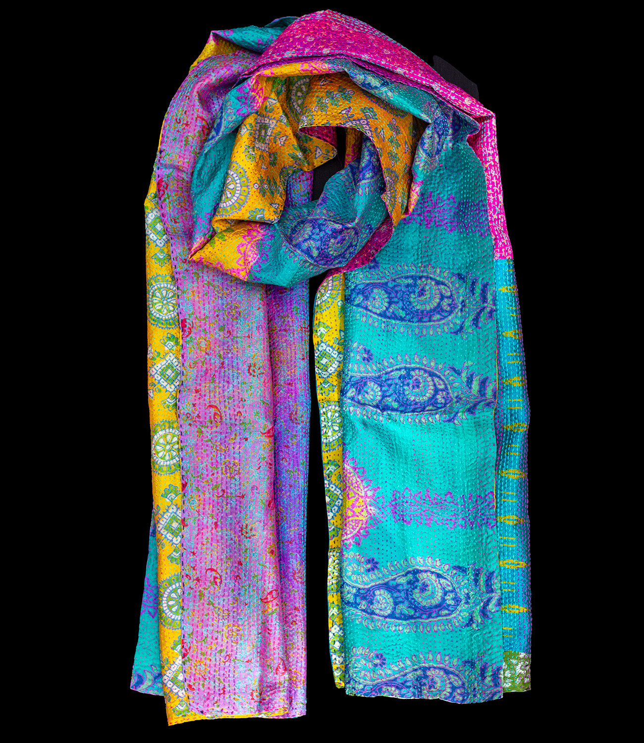 Kantha Sjaal Multicolour