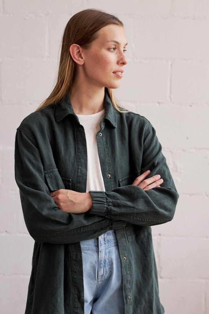 TWOTHIRDS  Overshirt Nacula Diepgroen