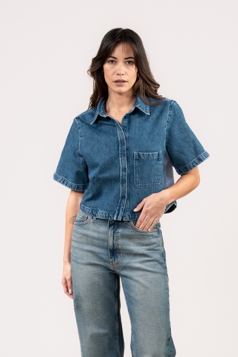 Kuyichi  Blouse Liv Denim Blauw