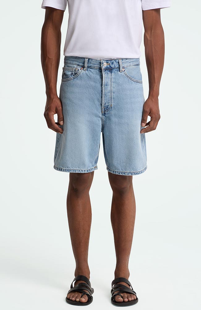 Kings of Indigo mannen vegan Denim Shorts Adelio Blue Reef