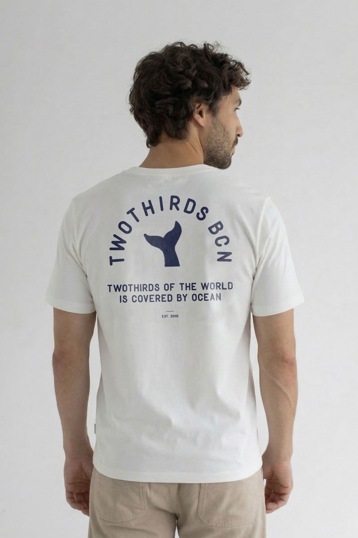 TWOTHIRDS mannen vegan T-Shirt Hadal Off White