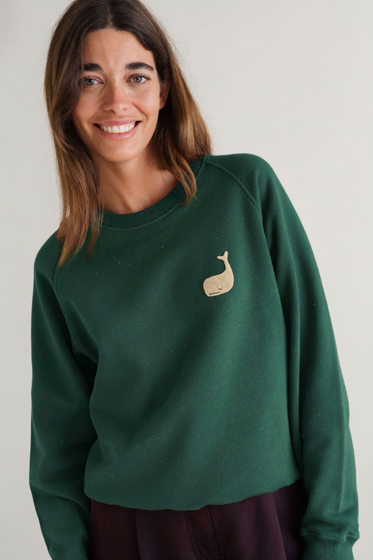TWOTHIRDS  Sweatshirt Leskov Donkergroen