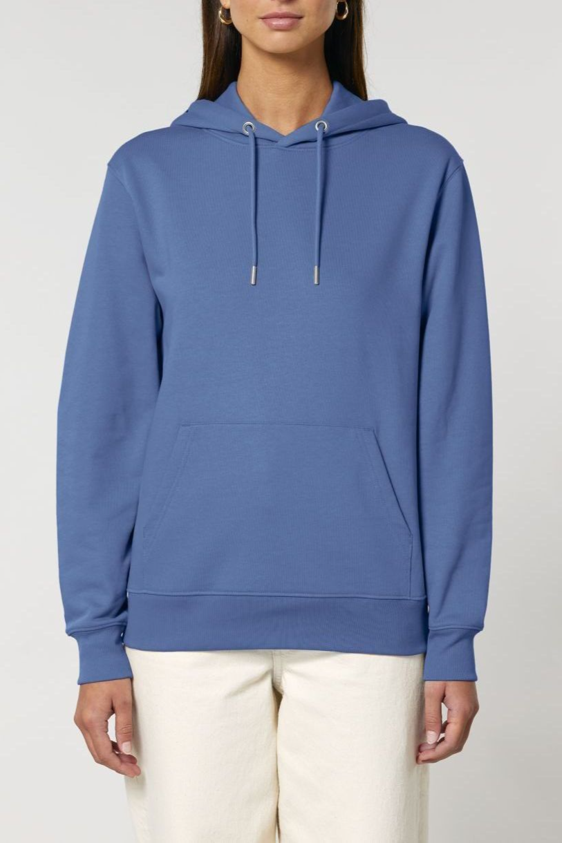 UNIPOLAR mannen vegan Hoodie Basic Crossing Felblauw
