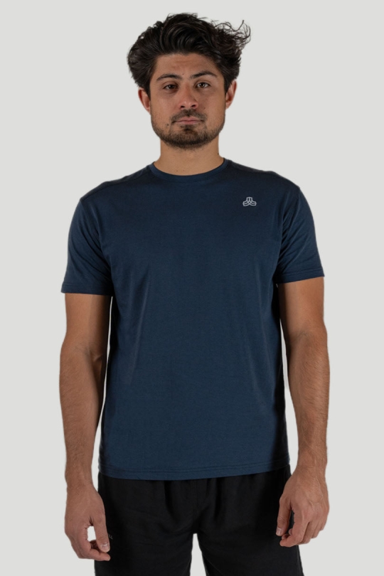 Boldwill mannen vegan T-Shirt Diepzeeblauw