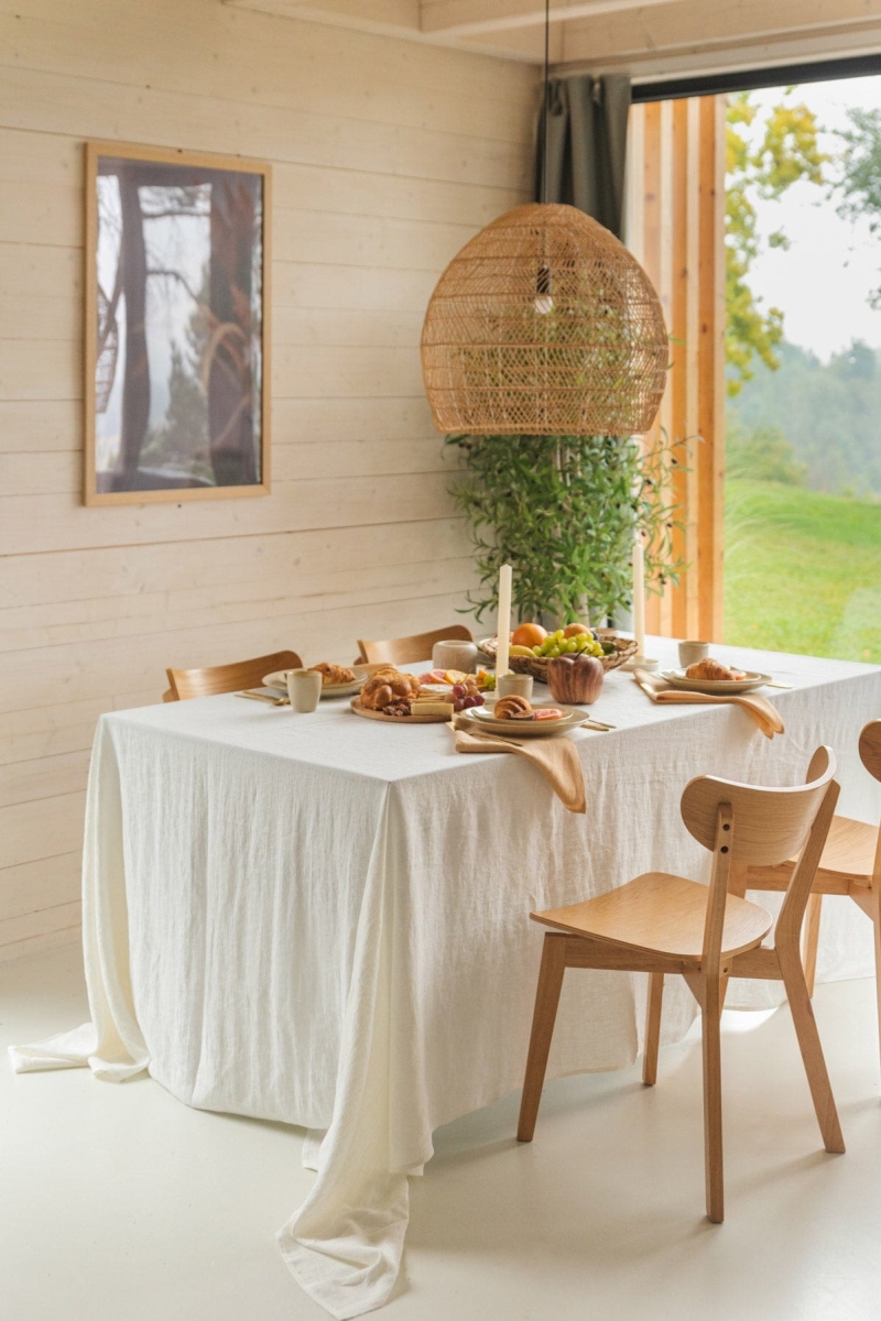 AmourLinen  Tafelkleed Wit