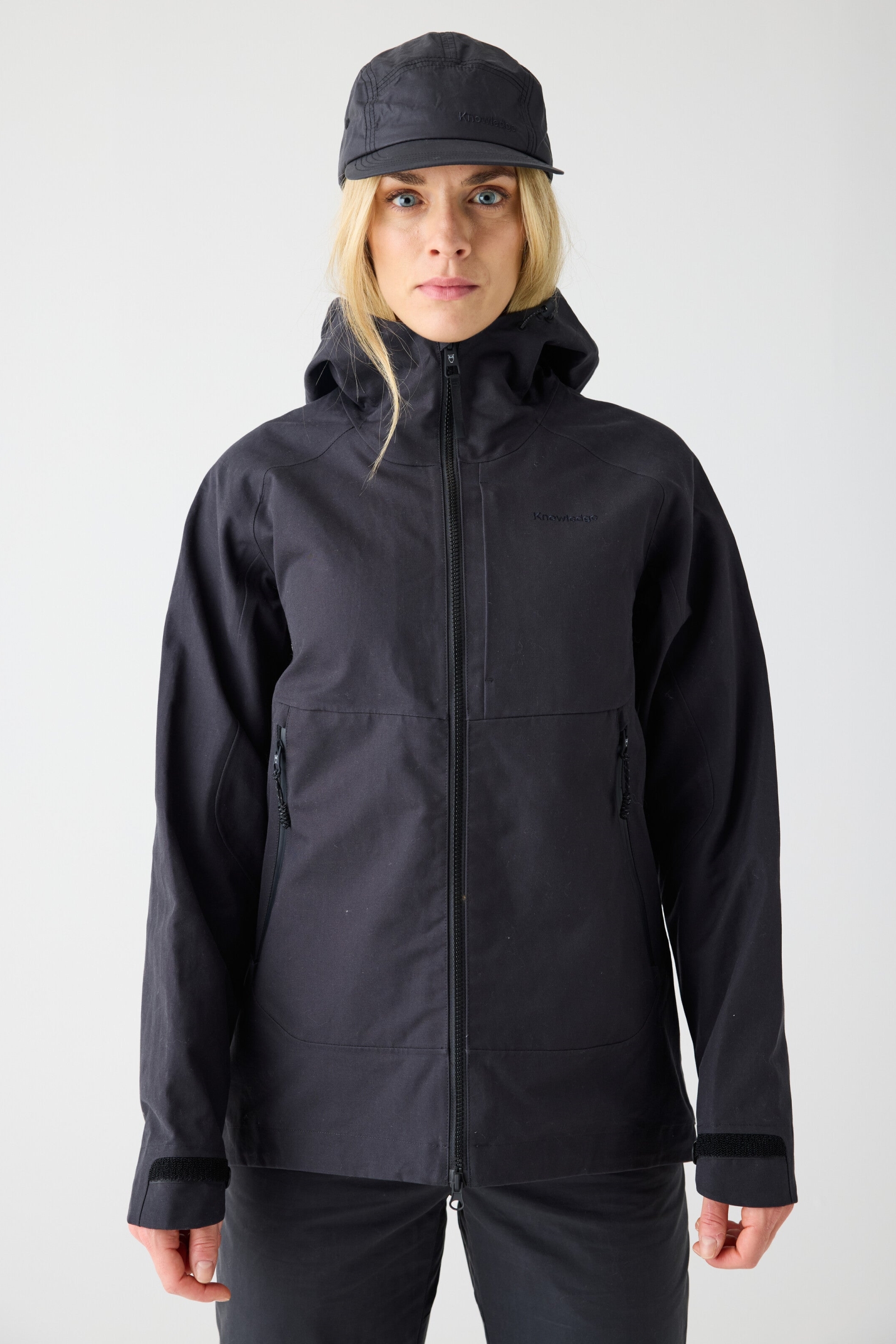 KnowledgeCotton Apparel  Jacket Vent Canvas Shell 270 Black Jet