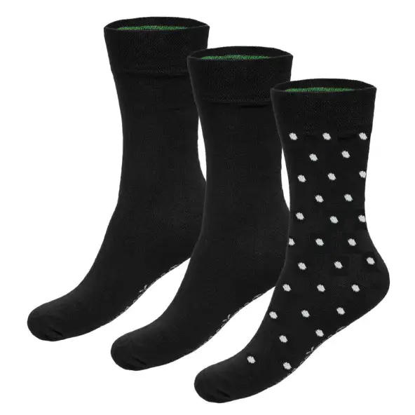 Sokken Beau (3-pack) - Zwart met witte stippen