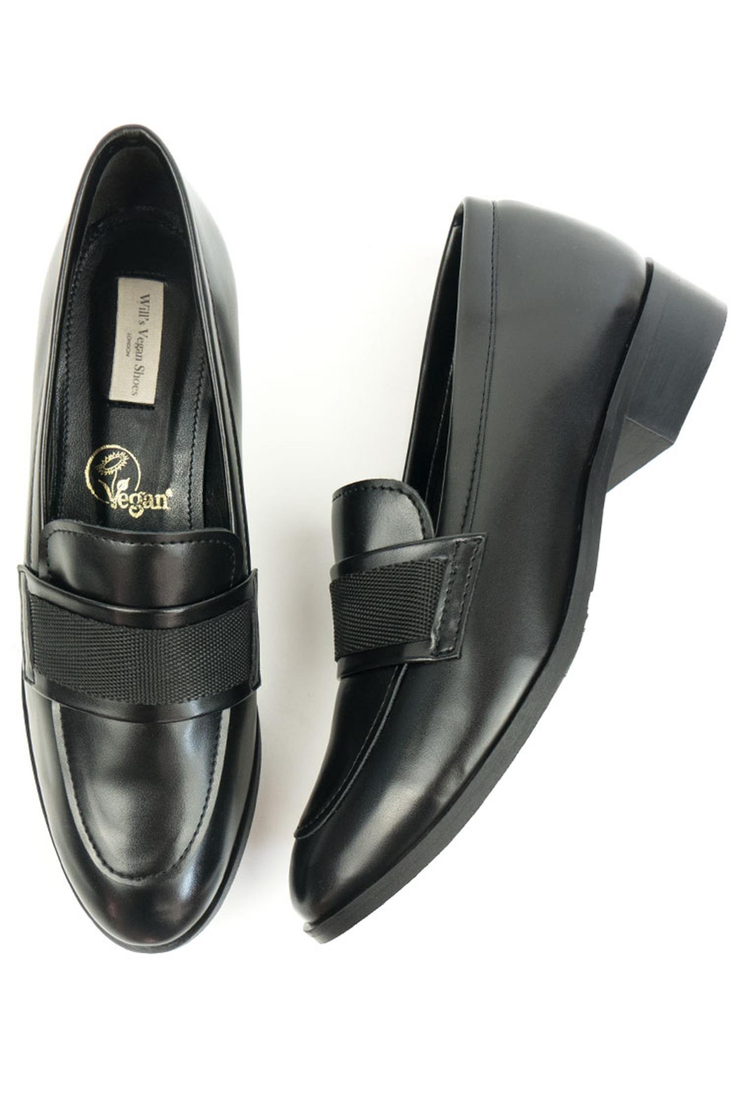 Will's Vegan Store  Loafers Ribbon Zwart