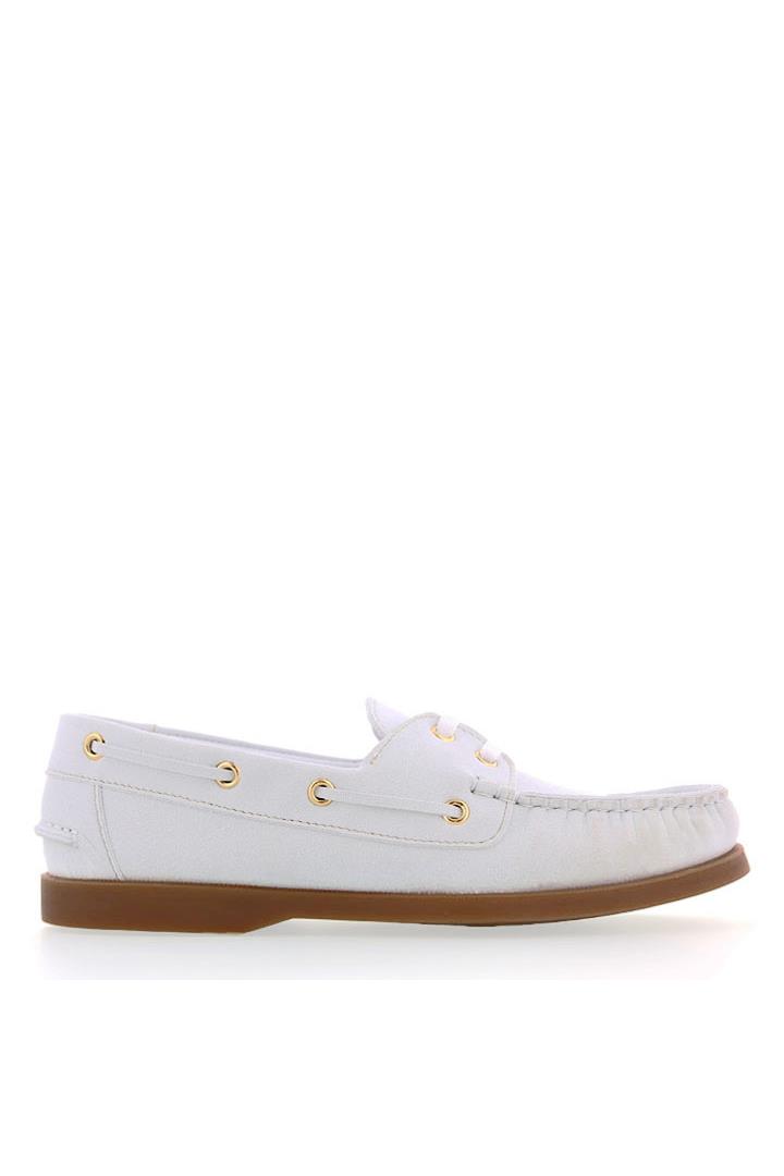 Noah  Unisex Boat Shoes Alex Suede - White