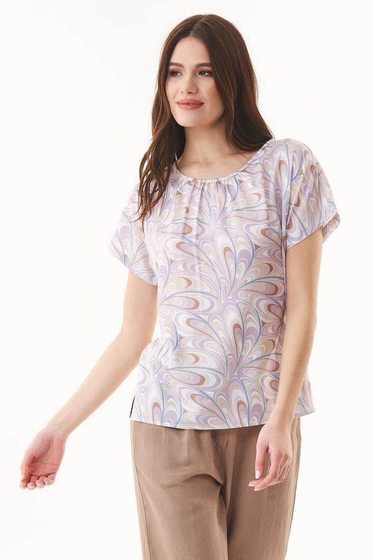 ORGANICATION  Blouse Golvend Lavendel