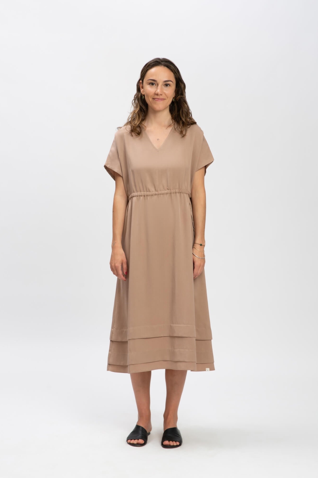 MATONA  Jurk Tencel Portabella Bruin