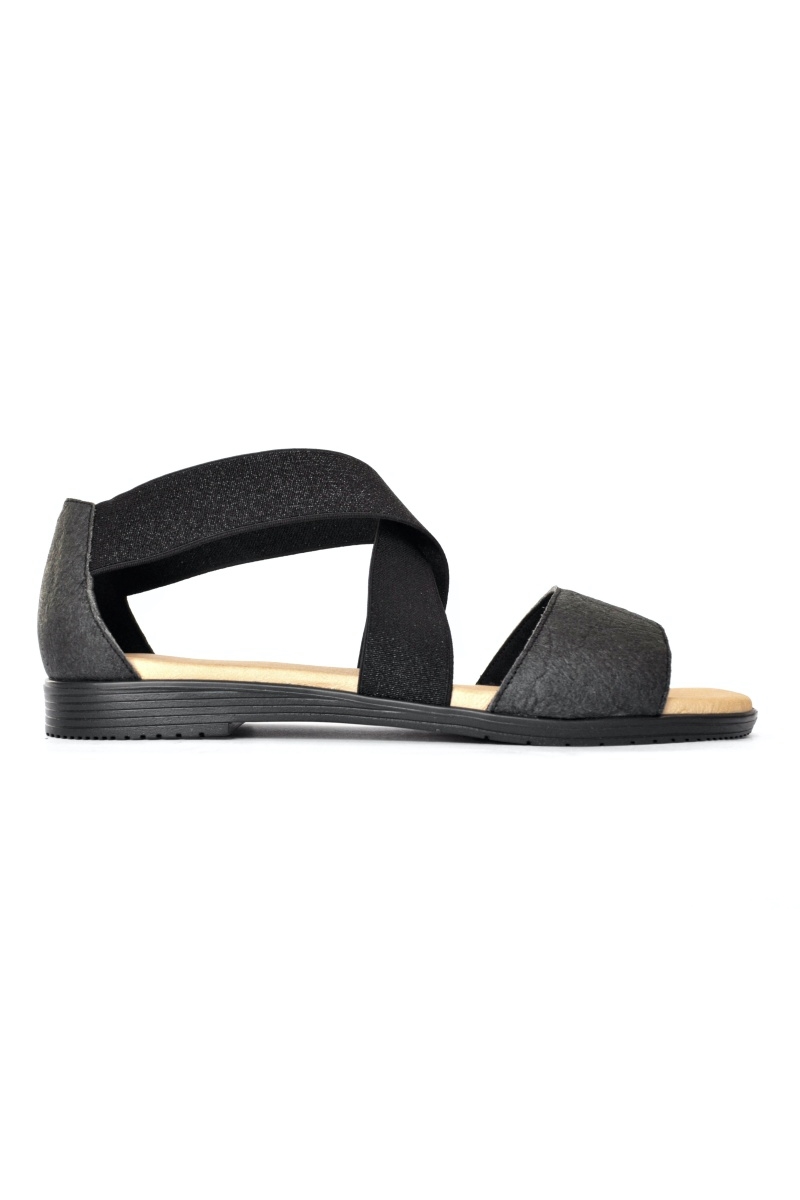FAIRMA ETHICAL DESIGN  Sandalen Flora Pinatex Zwart