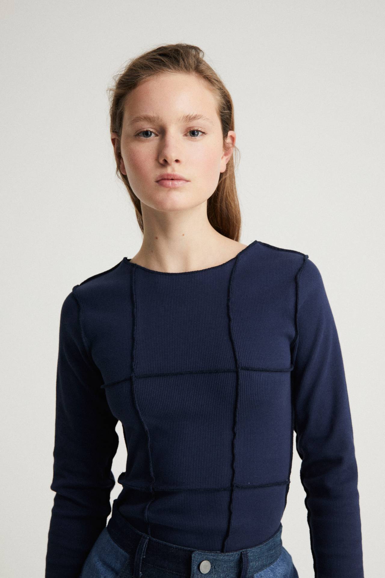 Infinitdenim  Geüpcycled T-Shirt Blauw