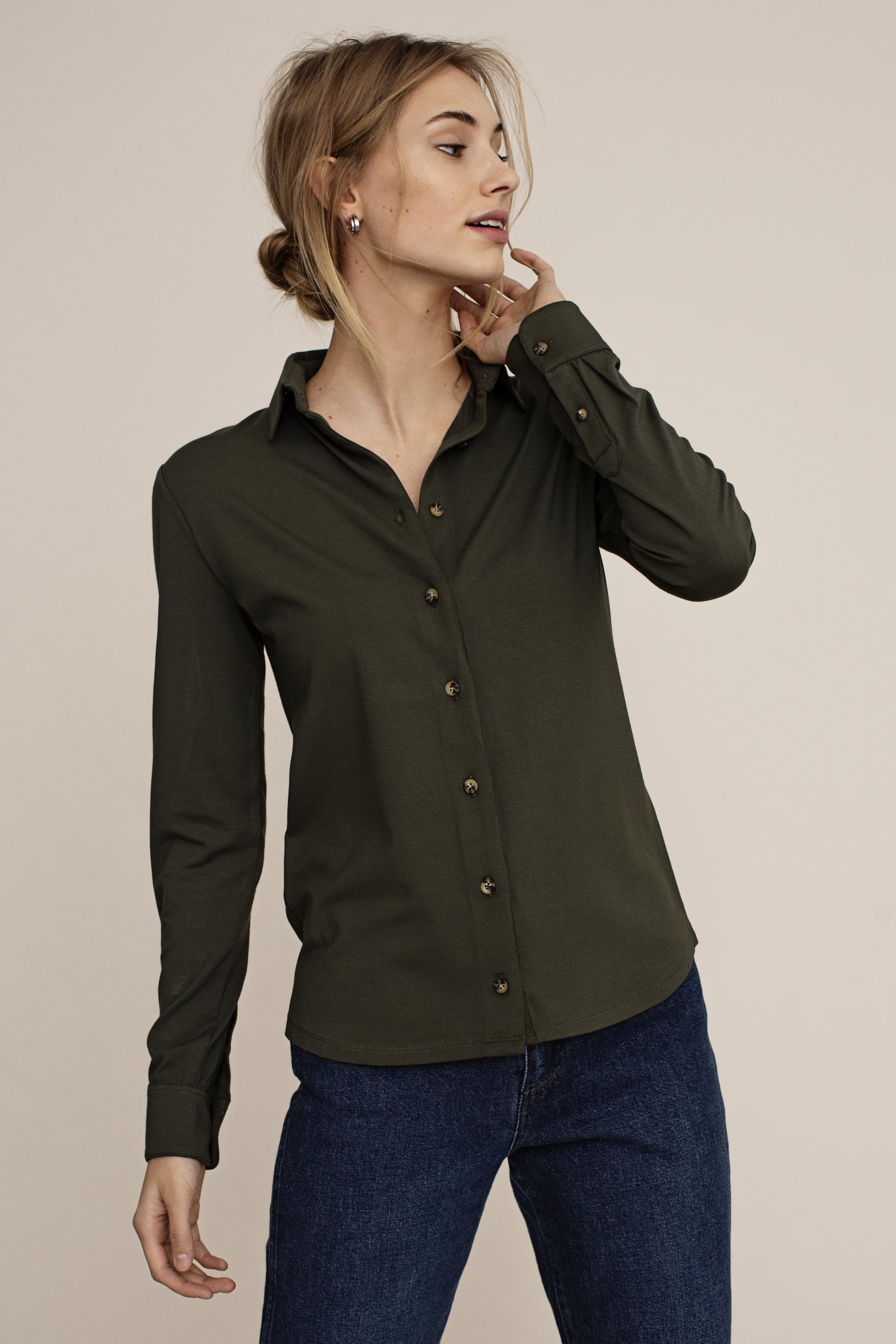 Arber Studio  Blouse Cedar Olijfgroen