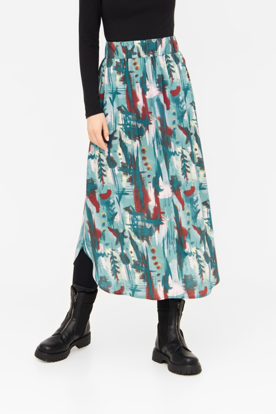 Widda  Rok Julip Aquarel Print Multicolor