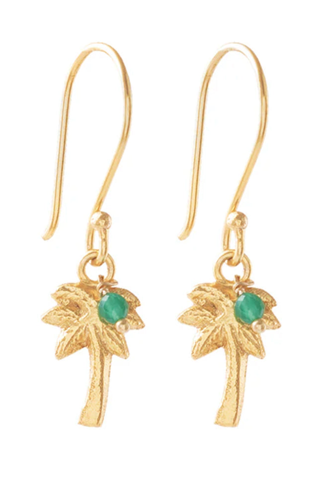 Generous oorbellen Aventurine palm