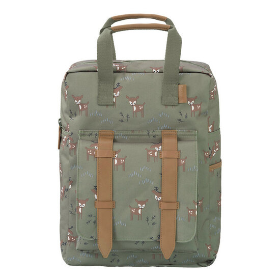 Fresk kleine rugtas van gerecycled plastic - Backpack small Deer Olive