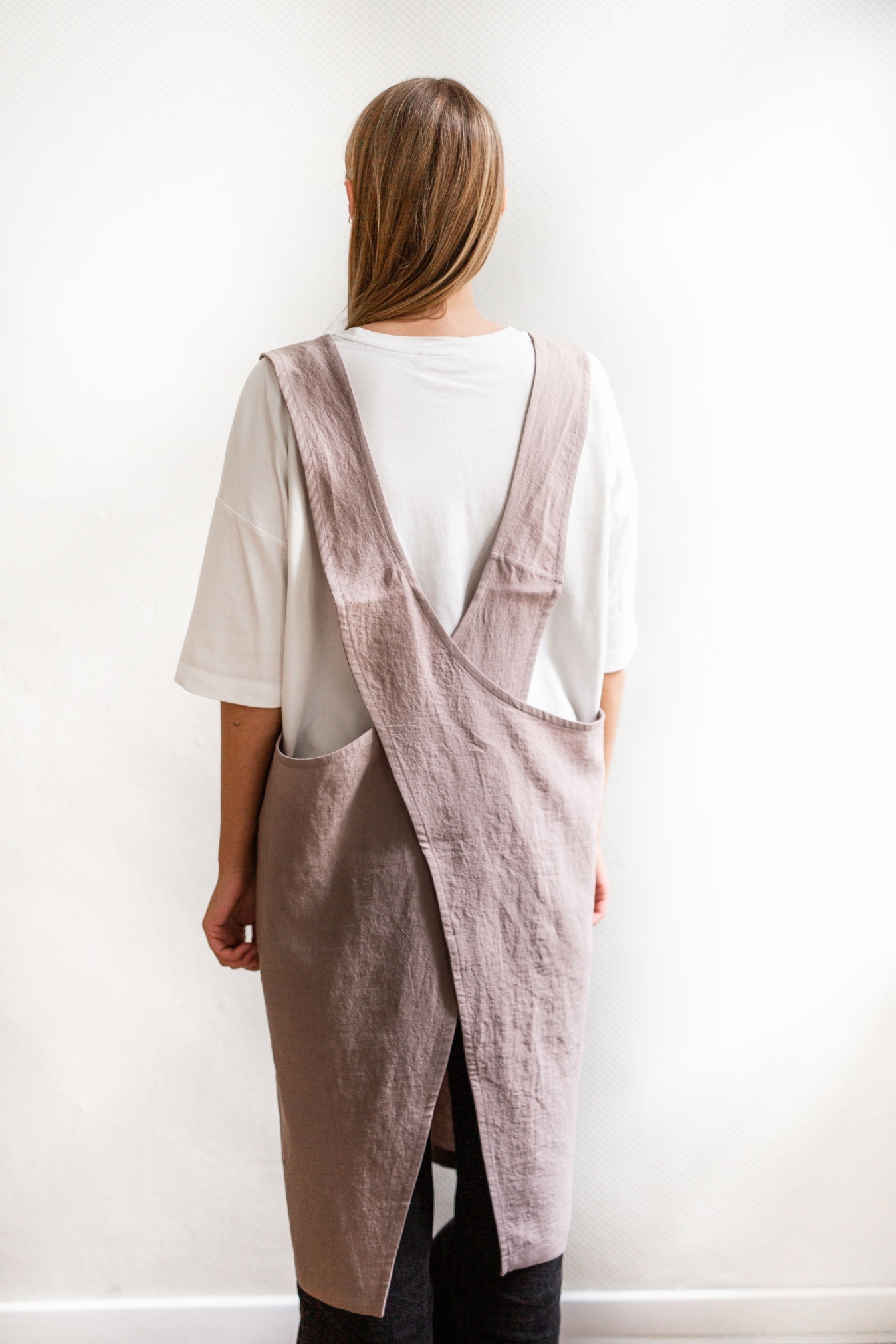 AmourLinen  Schort Linnen Dusty Rose
