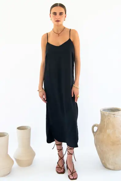 Neu Nomads Vegan Slipdress Zwart