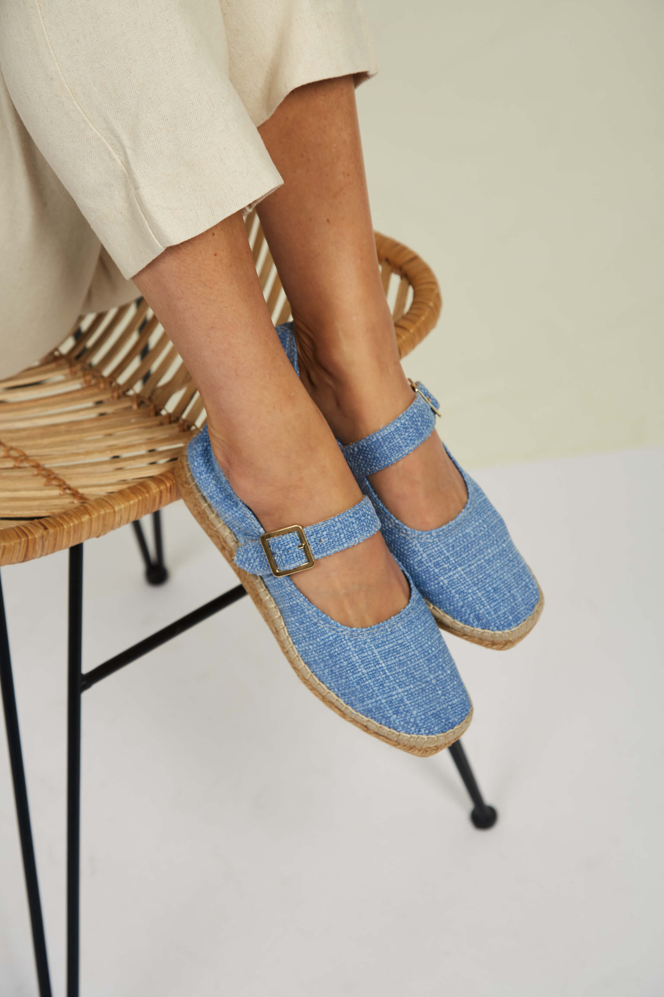 Momoc Dames Ballerina's Chinchón - Lichtblauw