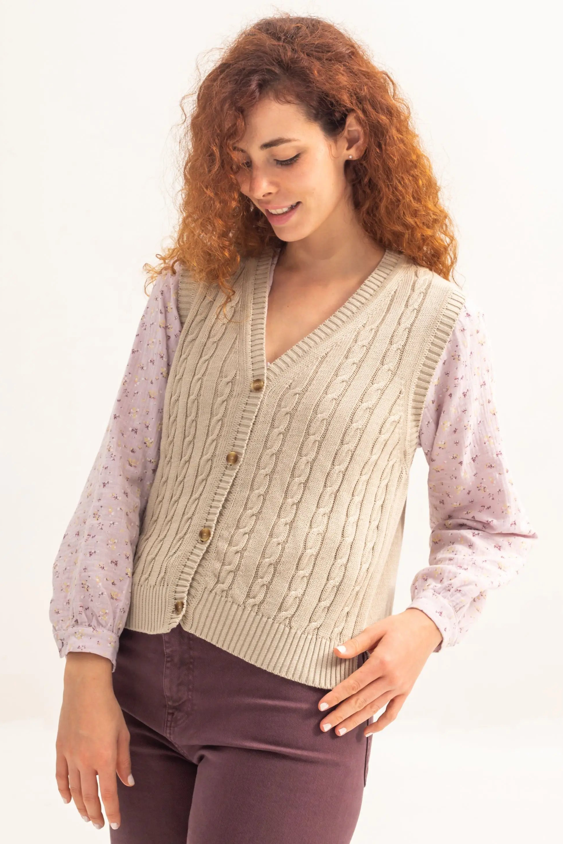 Clotsy  Gilet Alena Beige