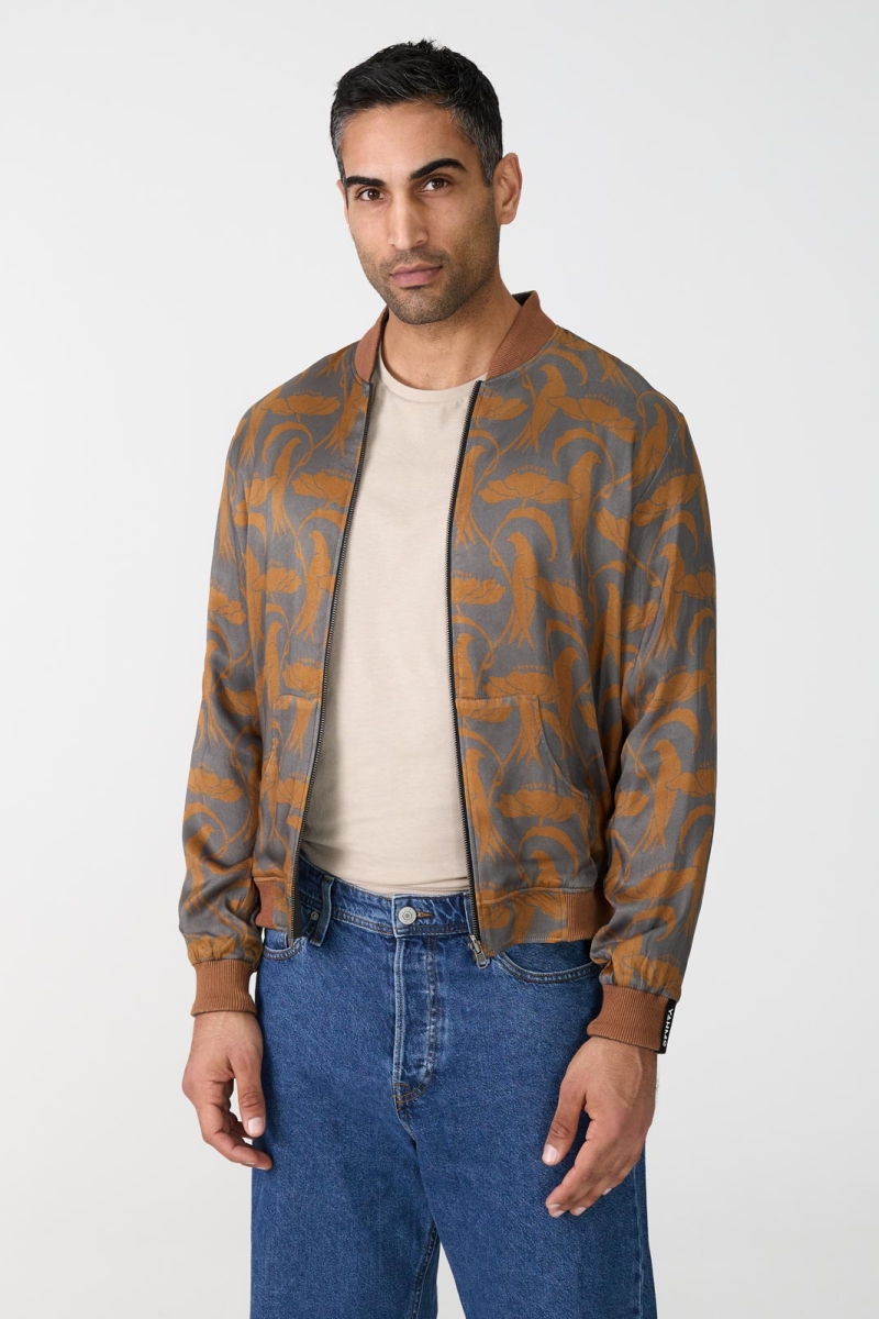 Yahmo mannen vegan Jas Bomber Omkeerbaar Laslo Nouveau/Pine