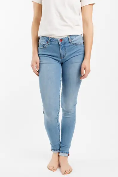 TORLAND  Skinny Jeans Rosa Licht Indigo Blauw