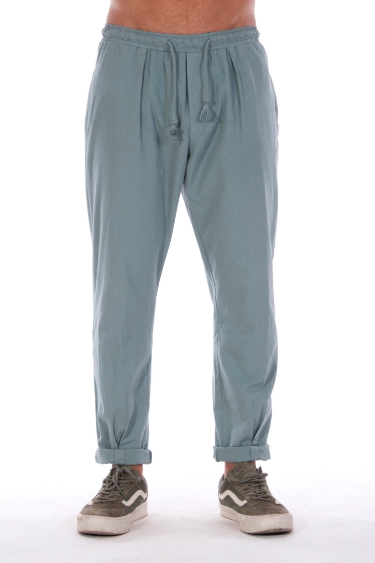 RAVENS VIEW IBIZA mannen vegan Broek Milano Chinois Groen