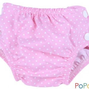 Popolini Zwemluier Dots Pink - Maat S (3-9 kilo)