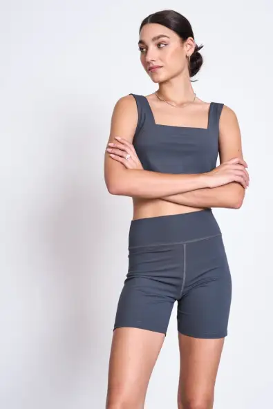 JAN 'N JUNE  Active Biker Shorts Crail Effen Grijs