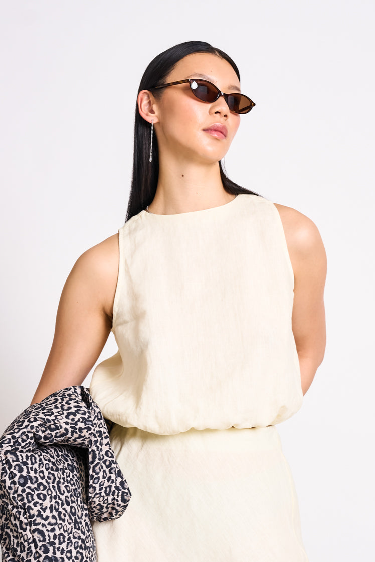 JAN 'N JUNE  Cropped Top Lupin Lichtgeel