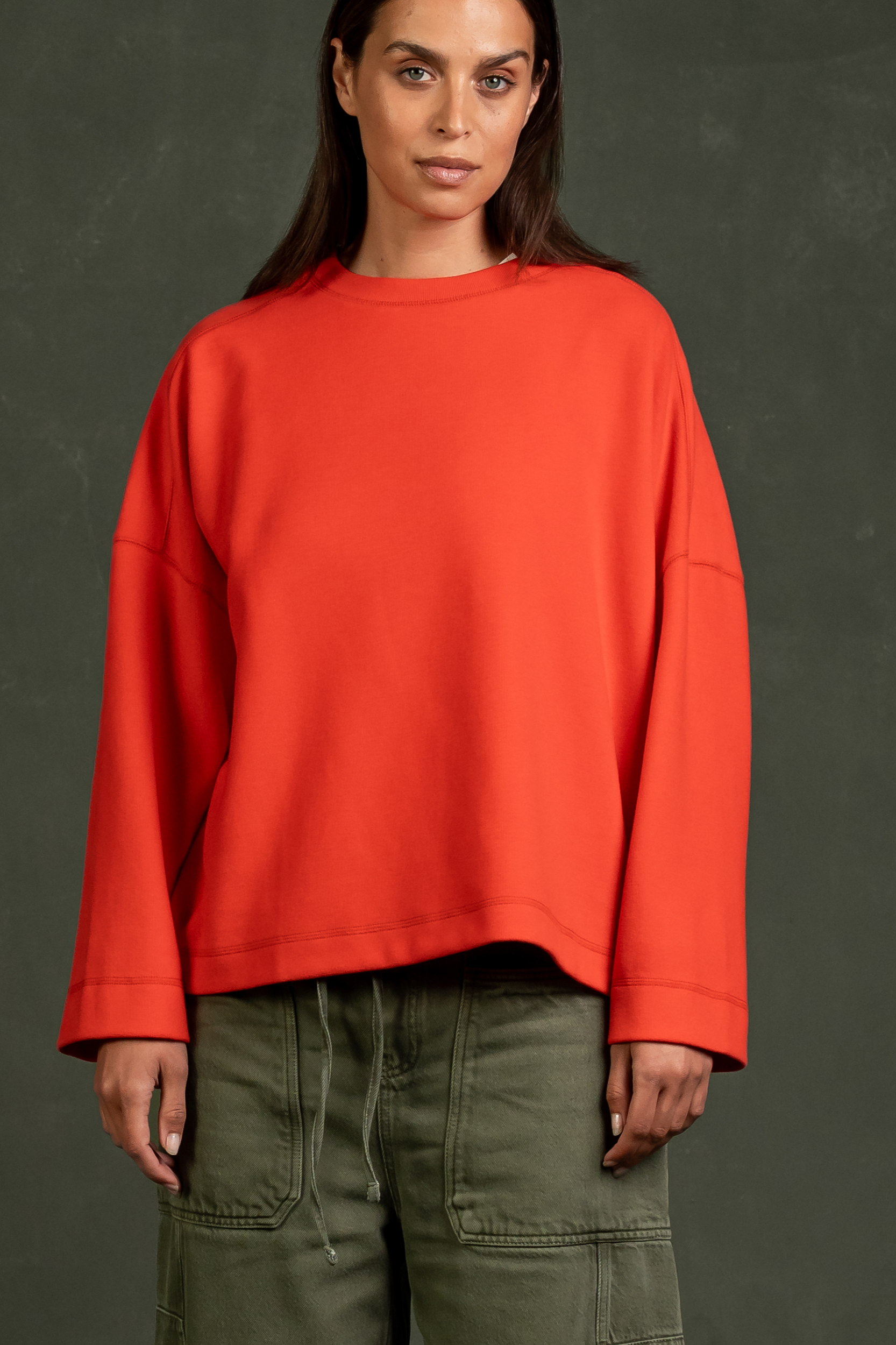 Kuyichi  Hadley Longsleeve In Klaproosrood