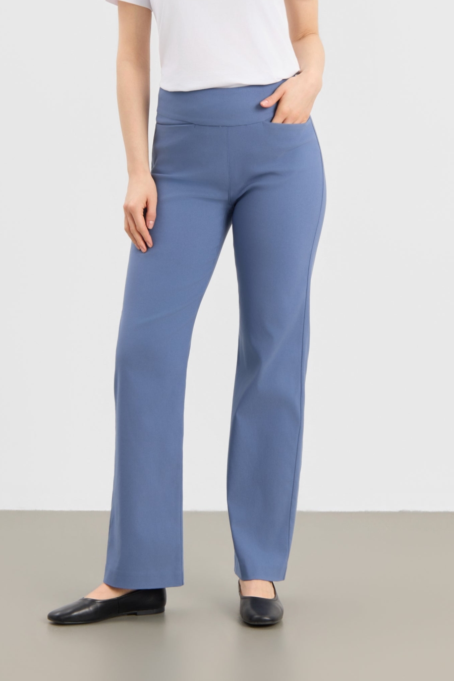LAURIE  Broek Thea Rechte Sl Blauw