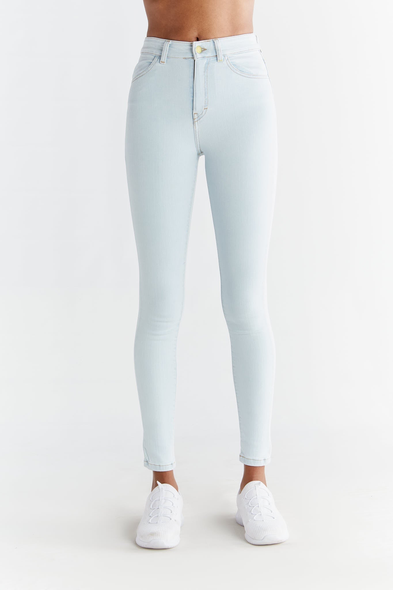 Evermind  Skinny Jeans Ijsblauw