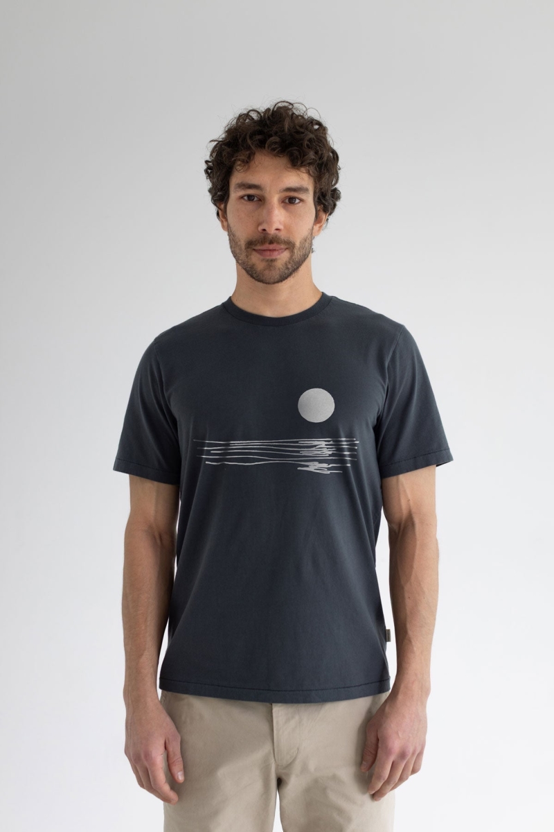 TWOTHIRDS mannen vegan T-Shirt Offshore Dark Sand