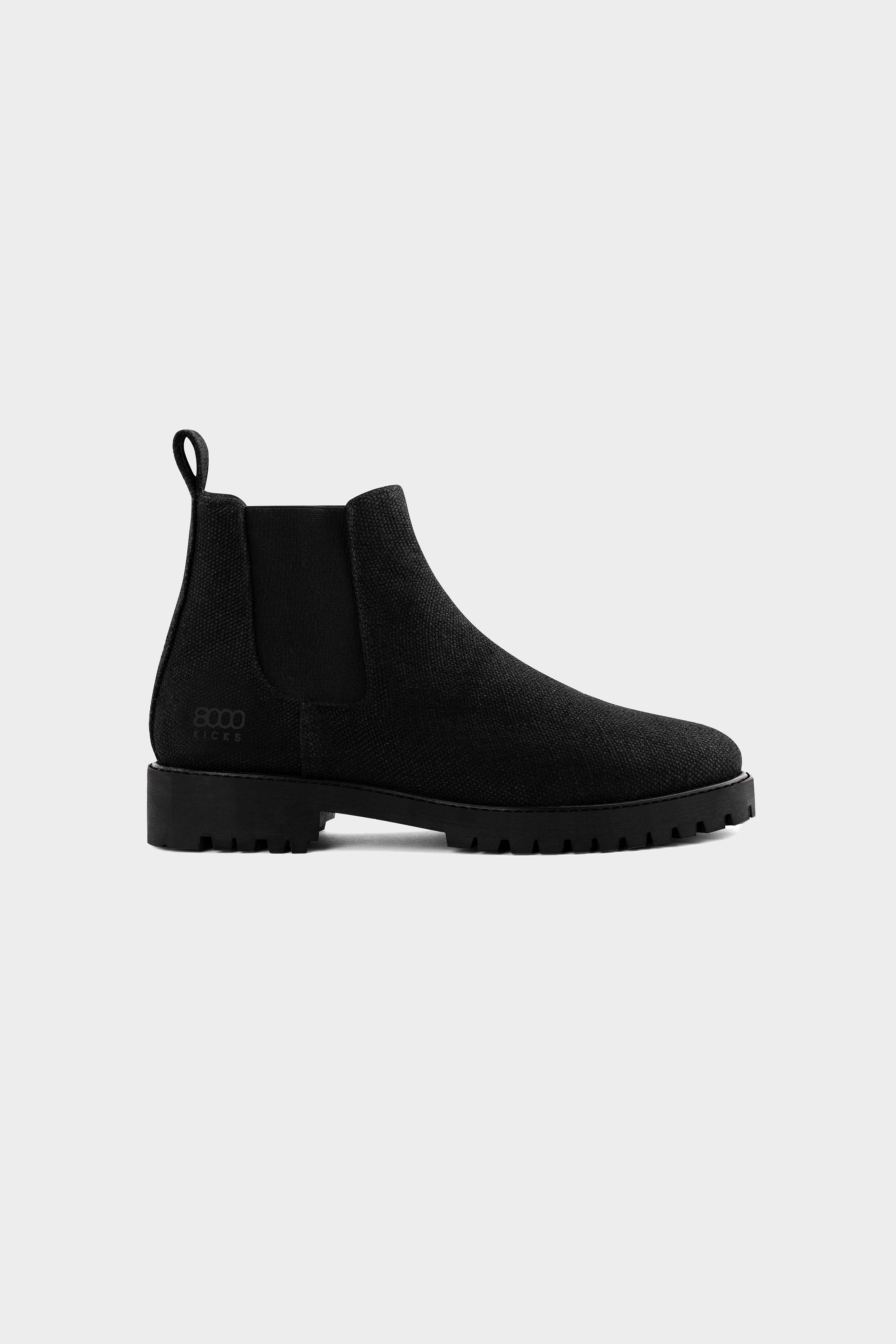 8000kicks EU mannen vegan Laarzen Heren The Crossover Hemp Zwart