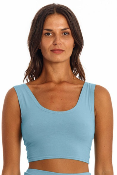 RAVENS VIEW IBIZA  Yoga Top Vervaagde Denim