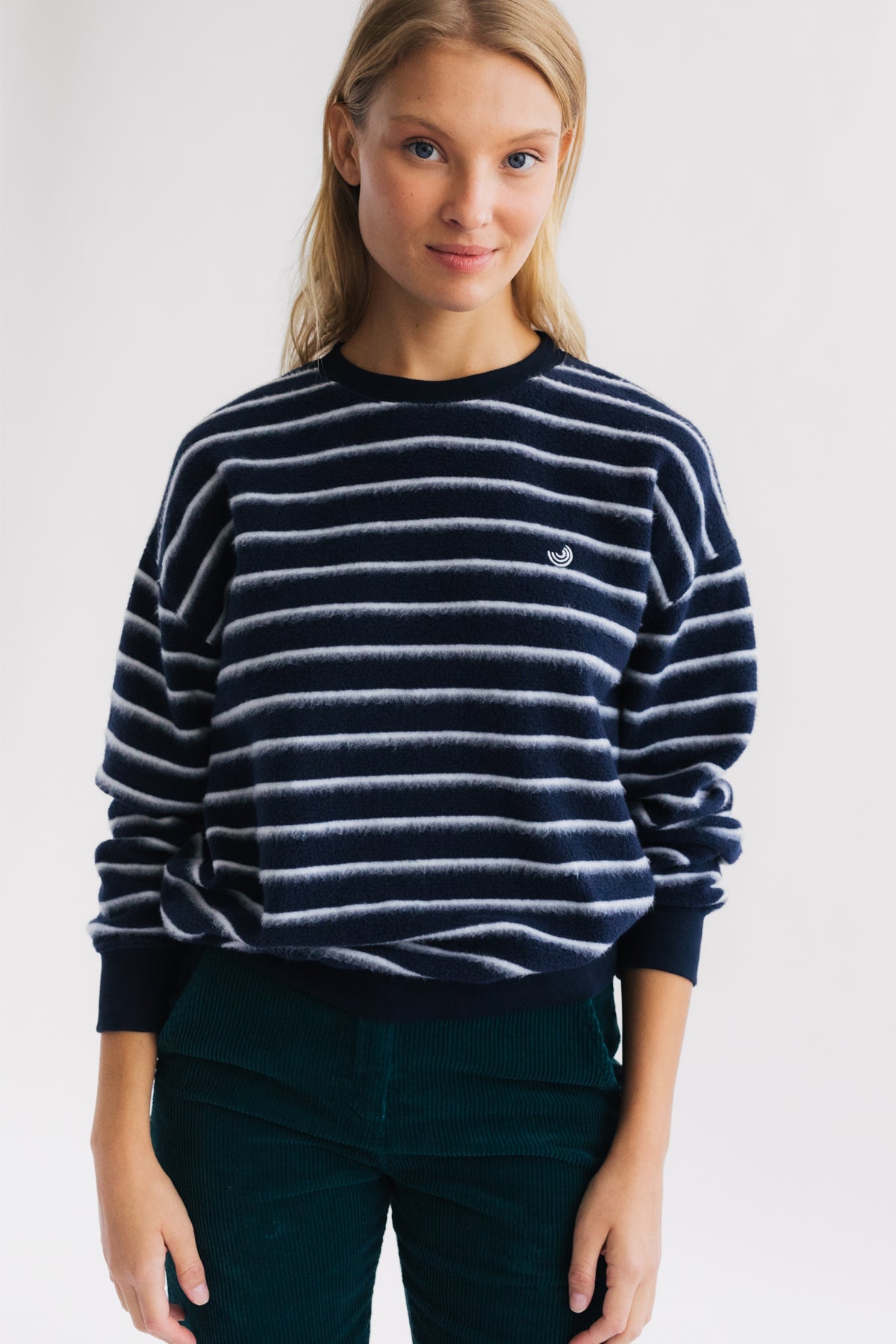 TWOTHIRDS  Sweatshirt Fanad Marine Strepen