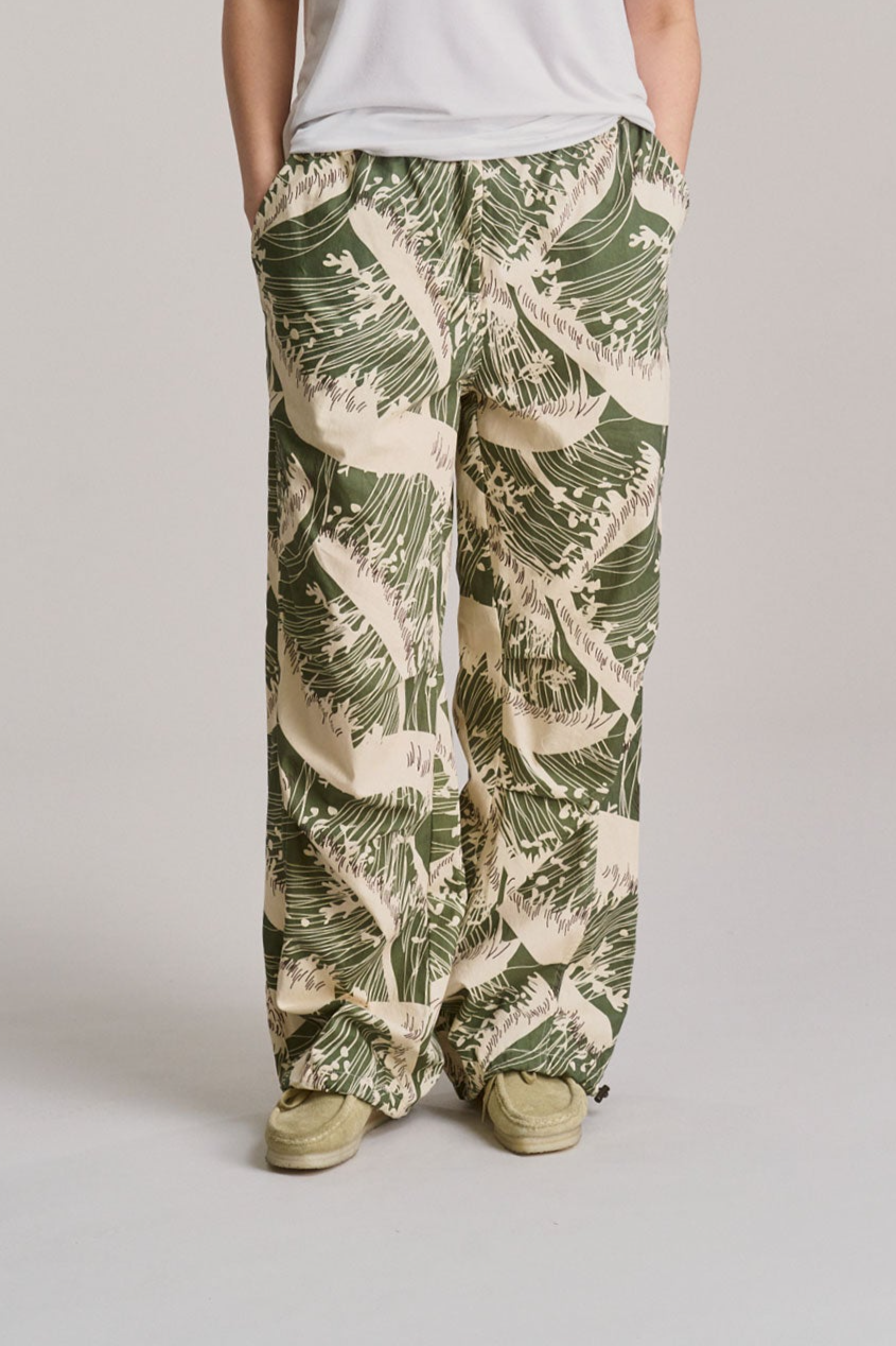 KOMODO  Broek Safari Wave Print Groen